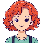 Chica güera con cabello corto,rojo y chino  sticker