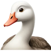 Cross-eyed goose sticker