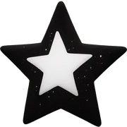 Star black and white sticker