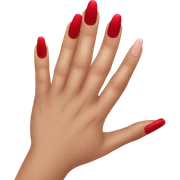 red manicure  sticker
