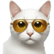 Cat with sunglasses sticker
