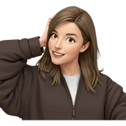 smiling girl in brown jacket sticker