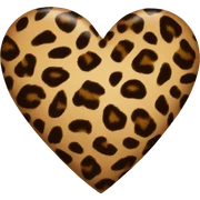  Leopard heart sticker