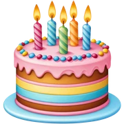 Birthday cake sticker