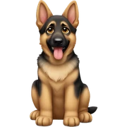 German shepherd puppy sticker