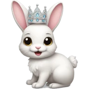Cute Bunny wearing a tiara  sticker