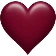 burgundy heart sticker