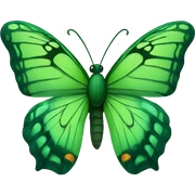 Green butterfly sticker
