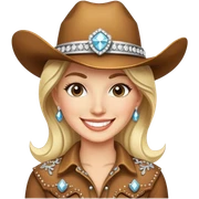 Rhinestone cowgirl sticker