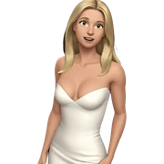 blonde girl in elegant dress sticker