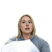 blonde girl under blue sky sticker