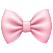 light pink bow on light pink bow sticker