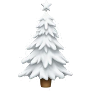 White Christmas tree sticker