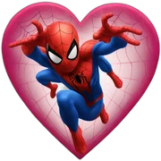 Spiderman heart sticker