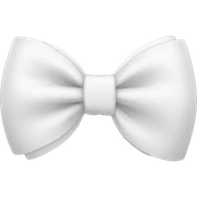 White bow  sticker