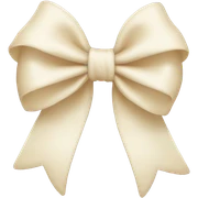 Cream bow  sticker