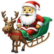 Santa riding his sleigh  sticker