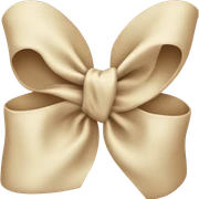 Beige bow sticker