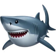 Shark with a top hat sticker
