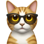 Cat with sunglasses sticker