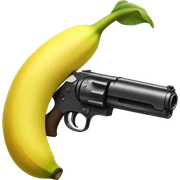 Banana with gun  sticker