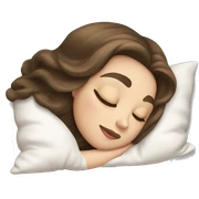 sleeping beauty brunette white girl with a silk pillow sticker
