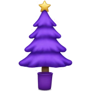 Purple Christmas sticker
