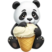 Panda eating ice cream sticker