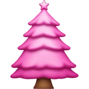 Pink christmas tree sticker