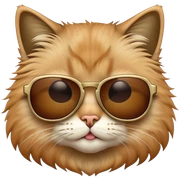 Cat with sunglasses sticker