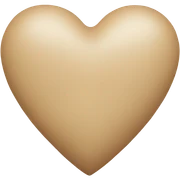 Beige heart sticker