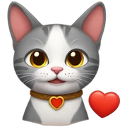 Gato Tierra y corazones sticker
