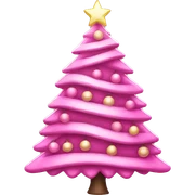 pink christmas tree  sticker