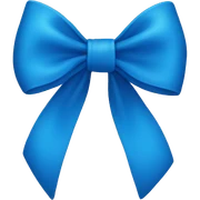 Blue bow sticker
