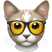 Cat with sunglasses sticker