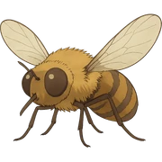 ghibli style dronefly insect sticker
