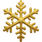 Gold snowflake  sticker