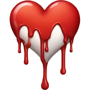 Heart dripping sticker