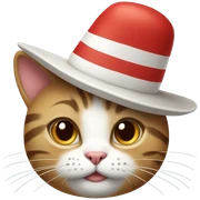 Cat in the hat sticker