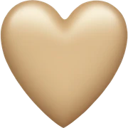 Beige heart sticker