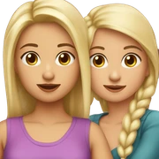Dos amigas una morena y la otra rubia con este corazon💗 sticker