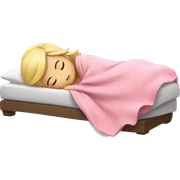 blonde girl sleeping on side with pink blanket sticker