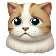 very sad cat sticker