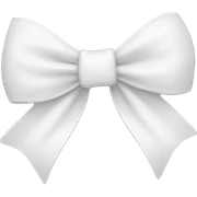 White bow sticker