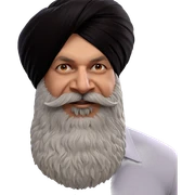handsome bearded man portrait sticker