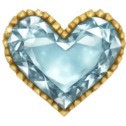 Heart with diamonds  sticker