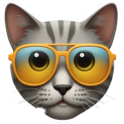 Cat with sunglasses sticker