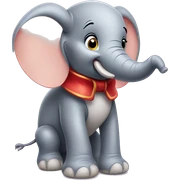 disney character dumbo the elephant stuff toy sticker