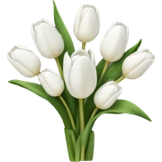 white tulip bouquet  sticker