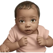 realistic portrait of baby boy sticker